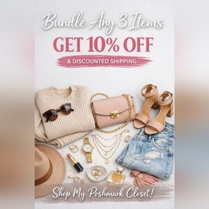 Bundle Any 3 Regular Priced Items To Get 10% Off +discounted Shipping!!